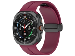 Correa de silicona con cremallera magnética plegable para Samsung Galaxy Watch Ultra de 47 mm.