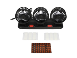 Yncm2026-ventilador De Coche Con 3 Cabezas 2 Velocidades Rotable 360 Grados Usb Con Caja Aromática Para Tablero Y Escritorio