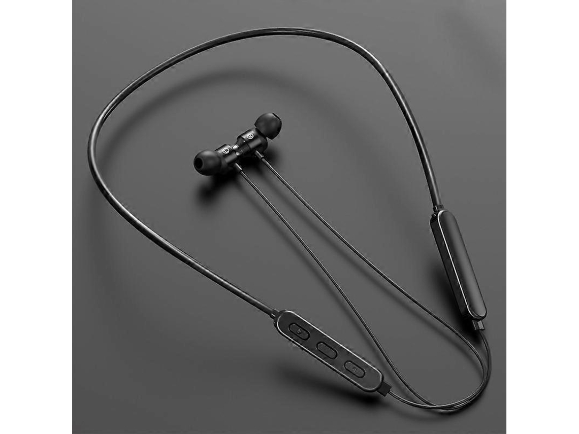 Auriculares deportivos Bluetooth 5.1 Hengrongshen con cable redondo y banda magnética para el cuello