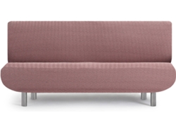 Funda de Sofá Clic Clac 3 Plazas EYSA Premium Jaz Tejido Multielástico (230 x 160 x 100 cm - Poliéster y Algodón - Rosa)