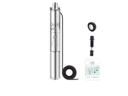 Bomba solar sumergible con controlador integrado, altura máxima 35 m, 150 W CC 12 V OEM