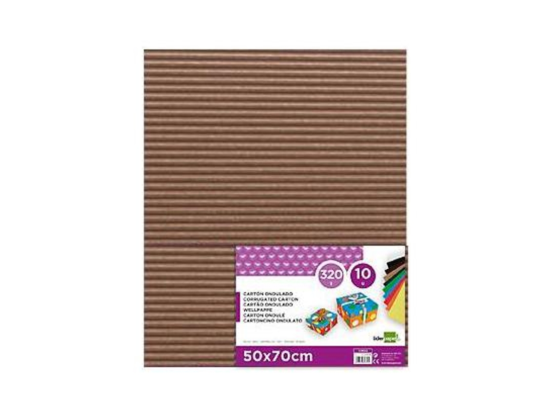 Cartão Ondulado Liderpapel 320Grs. 50X70 Cm - Castaño