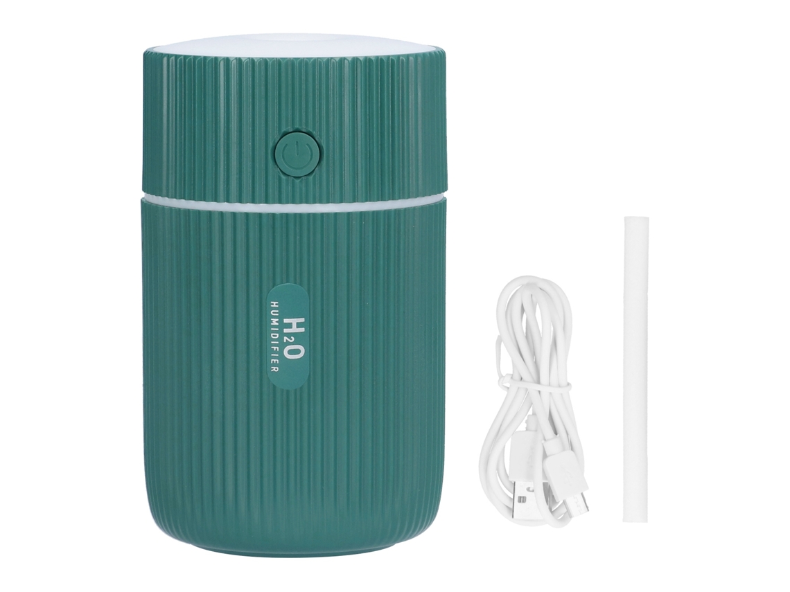 Mini humidificador de escritorio con luz colorida USB para coche, oficina, dormitorio y sala de estar.