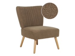 Sillón BELIANI Vaasa de Bouclé Marrón 61x60x85