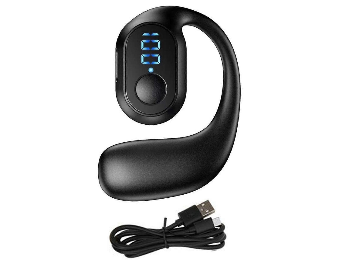 Auriculares inalámbricos Bluetooth 5.3 con pantalla digital y soporte para un solo oído Ly Ebike