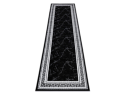 Alfombra, Alfombra de Pasillo Gloss Moderno 2813 87 Elegante, Marco, Griego Negro/Gris (60 x 300 cm)