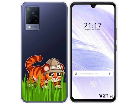 Carcasa Vivo V21 5G TUMUNDOSMARTPHONE Dibujos Transparente Multicolor