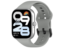 Bracelete Para Redmi Watch Move - Silicone Macio - Cor Sólida - Fivela De Aço Preta Cinza