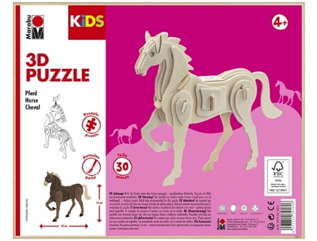 Puzzle MARABU 0317000000023 Puzle 3D 30 pieza(s) Fauna