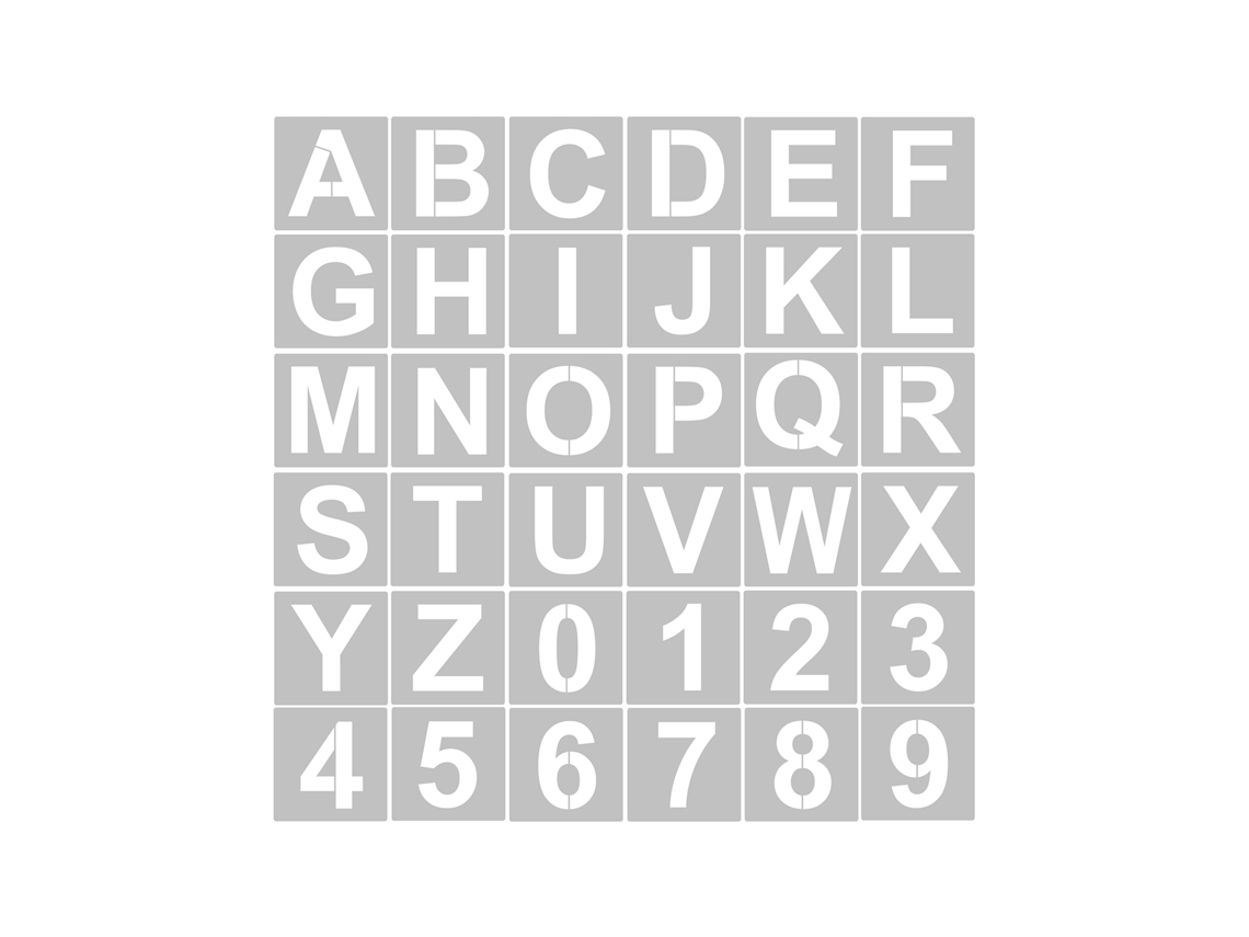 36 planificadores de letras y números de 7,6 cm (3 pulgadas), reutilizables y lavables para pintar sobre madera, tela, pared y decoración del hogar.
