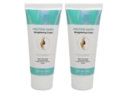 Crema Aplanadora De Pelo Con Proteínas Nutritiva Suaviza Rizos 60ml X2 Para Peinado