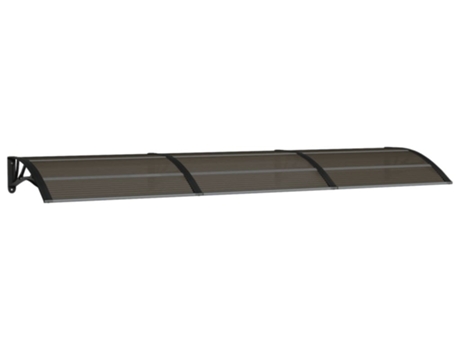Marquesina de Puerta Policarbonato VIDAXL Negro (300x75 cm)