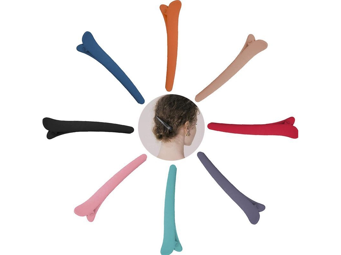 2026 12 Pinzas para el cabello para peluqueros con dientes antideslizantes, pinzas de calidad para uso en salones de belleza y en el hogar.