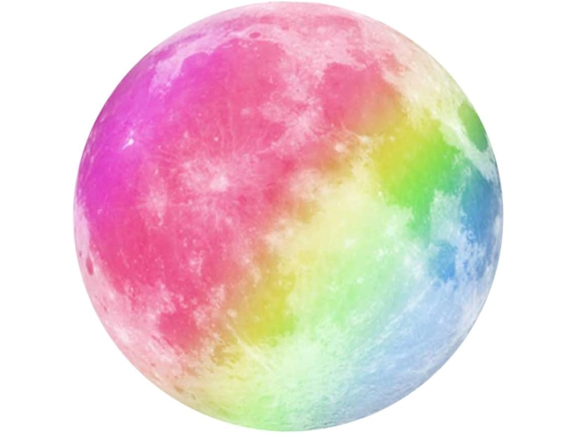 Pegatinas De Pared De Luna Arcoíris - Pegatinas Luminosas Para La Habitación De Los Niños.