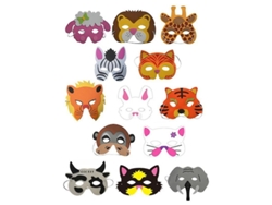 13 Máscaras De Animales De Fieltro Para Una Fiesta De Cumpleaños Infantil Con Temática Salvaje