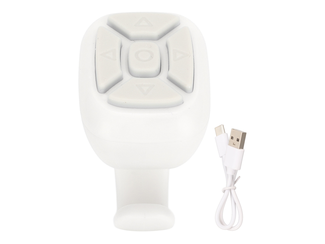 Control Remoto Multifuncional Para Teléfono Móvil Y Tableta: Disparar, Pasar Páginas, Volumen, Blanco