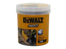 DEWALT DT20540-QZ - Cubo con 100 discos de corte de alto desempeño para acero inox 125 x 1 x 22.23mm