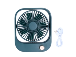 Ventilador USB portátil con velocidad continua ajustable a 60° - Verde