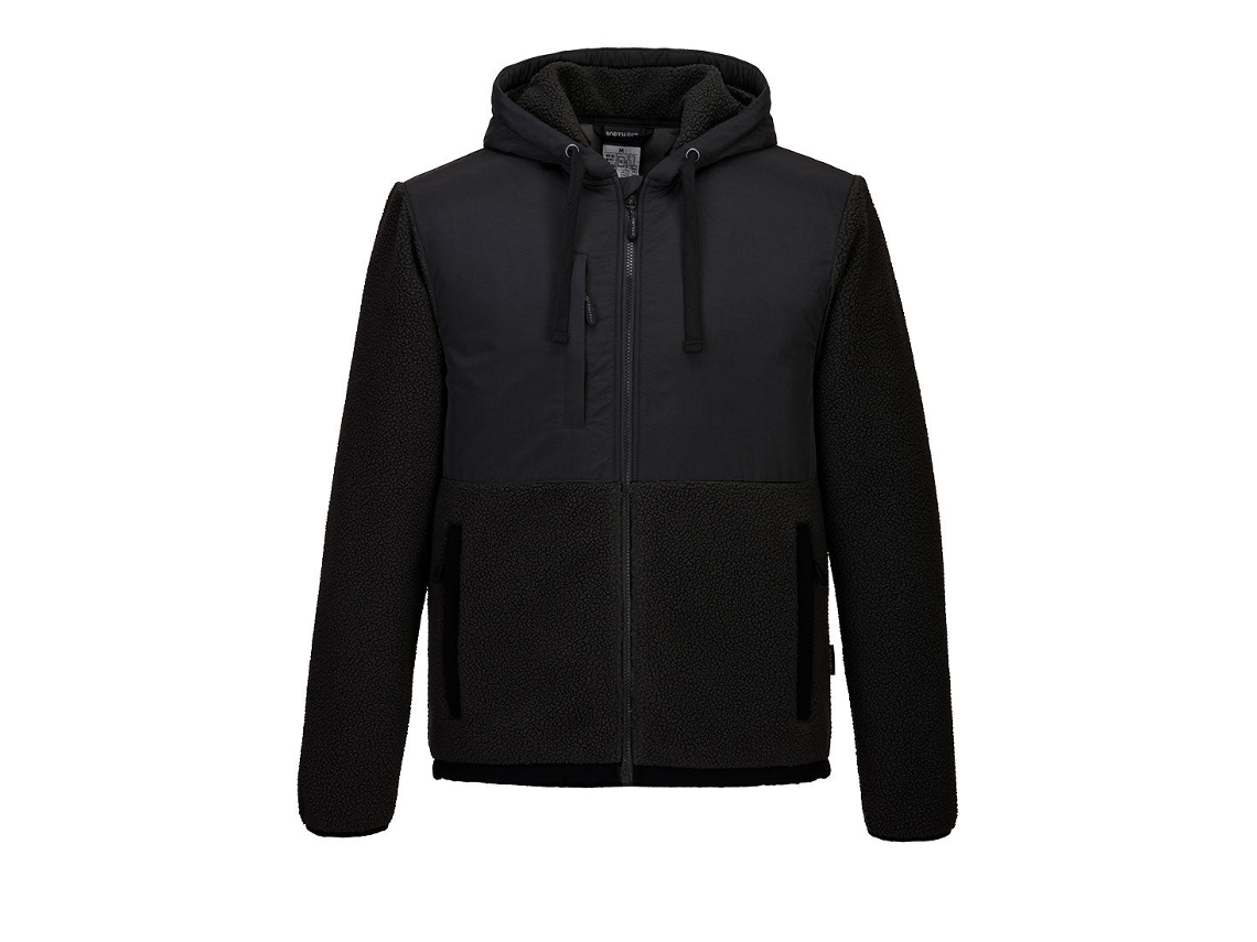 Chaqueta Polar Kx3 Borg Para Hombre Negro Gris / Xxxl