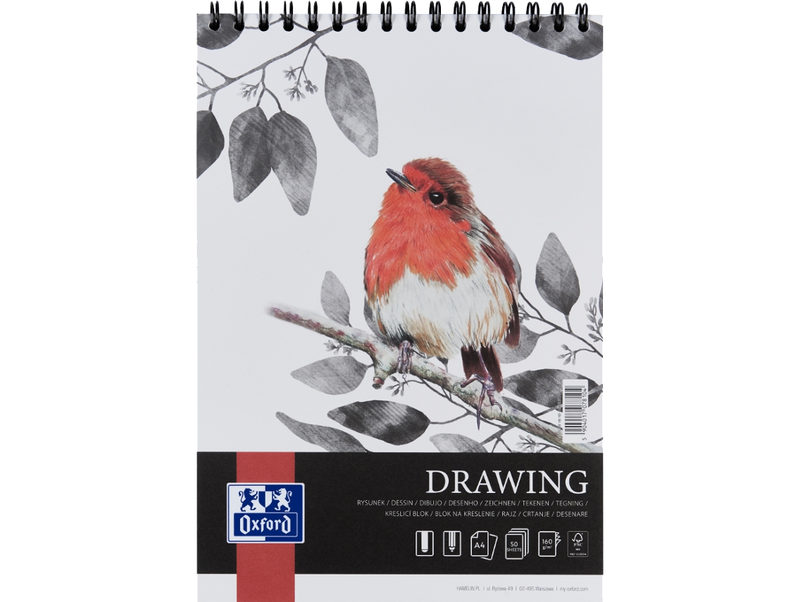 Bloc de Dibujo en Espiral OXFORD Art Dibujo Din A3 160 G/M²