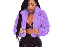 2026-chaqueta Corta Mujer De Pelo Falso Rosa Caliente Sherpa Abrigo Suave Outerwear Invierno Casual