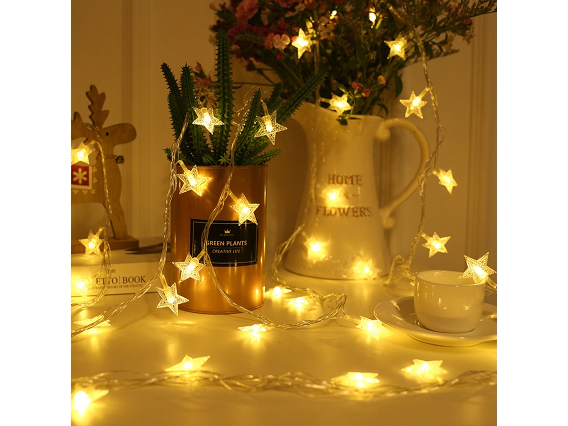 Guirnalda De Luces A Pilas Con Mando A Distancia Para Navidad, Fiestas, Acampadas Y Uso Decorativo.