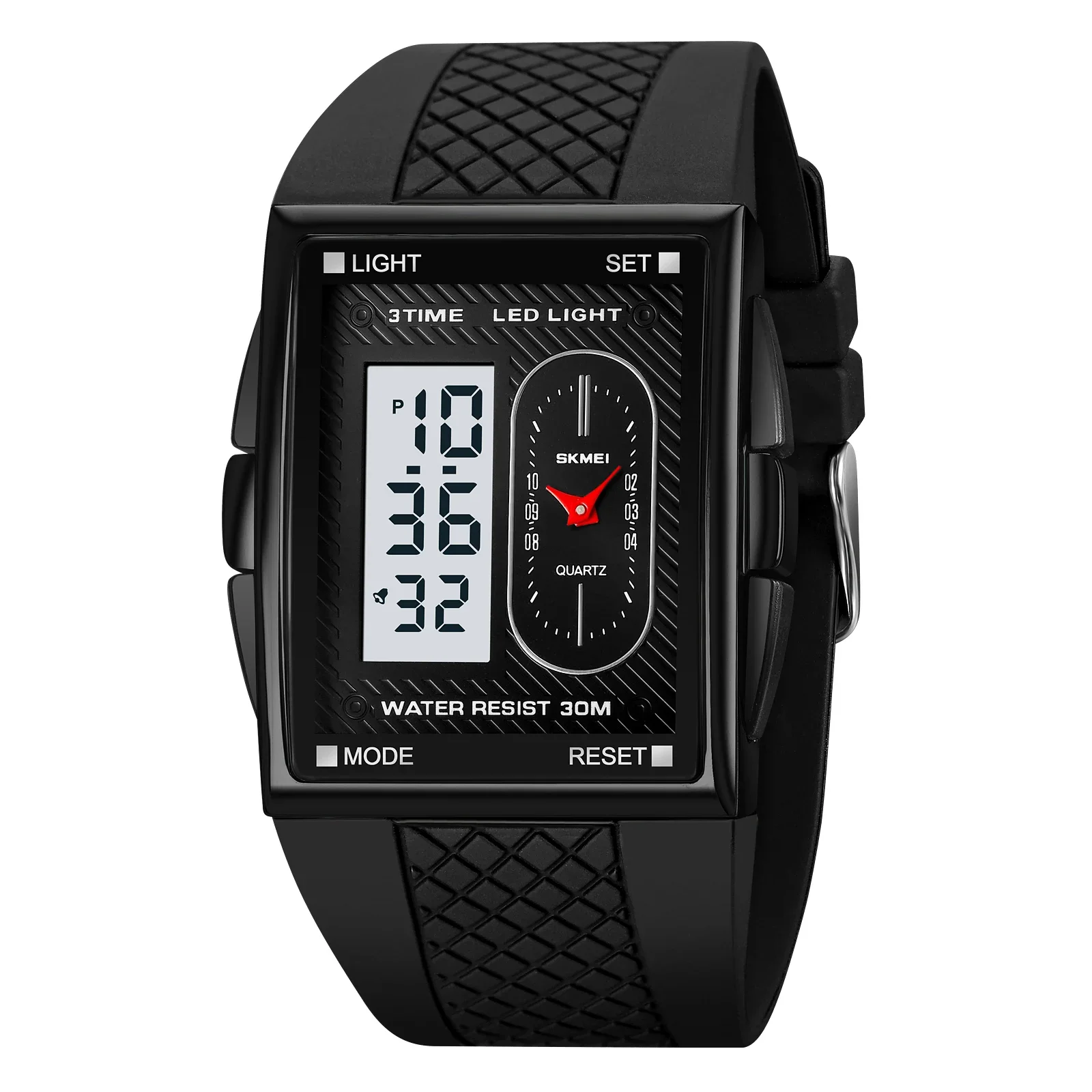 Reloj Electrónico Multifuncional Para Hombre, Doble Movimiento, Doble Pantalla.