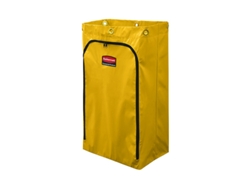 Rubbermaid Bolsa De Vinilo Tradicional Para Carro De Limpieza, Amarilla, 90 L