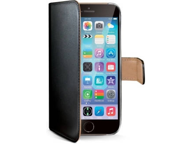 Funda iPhone 6 CELLY Wally Negro