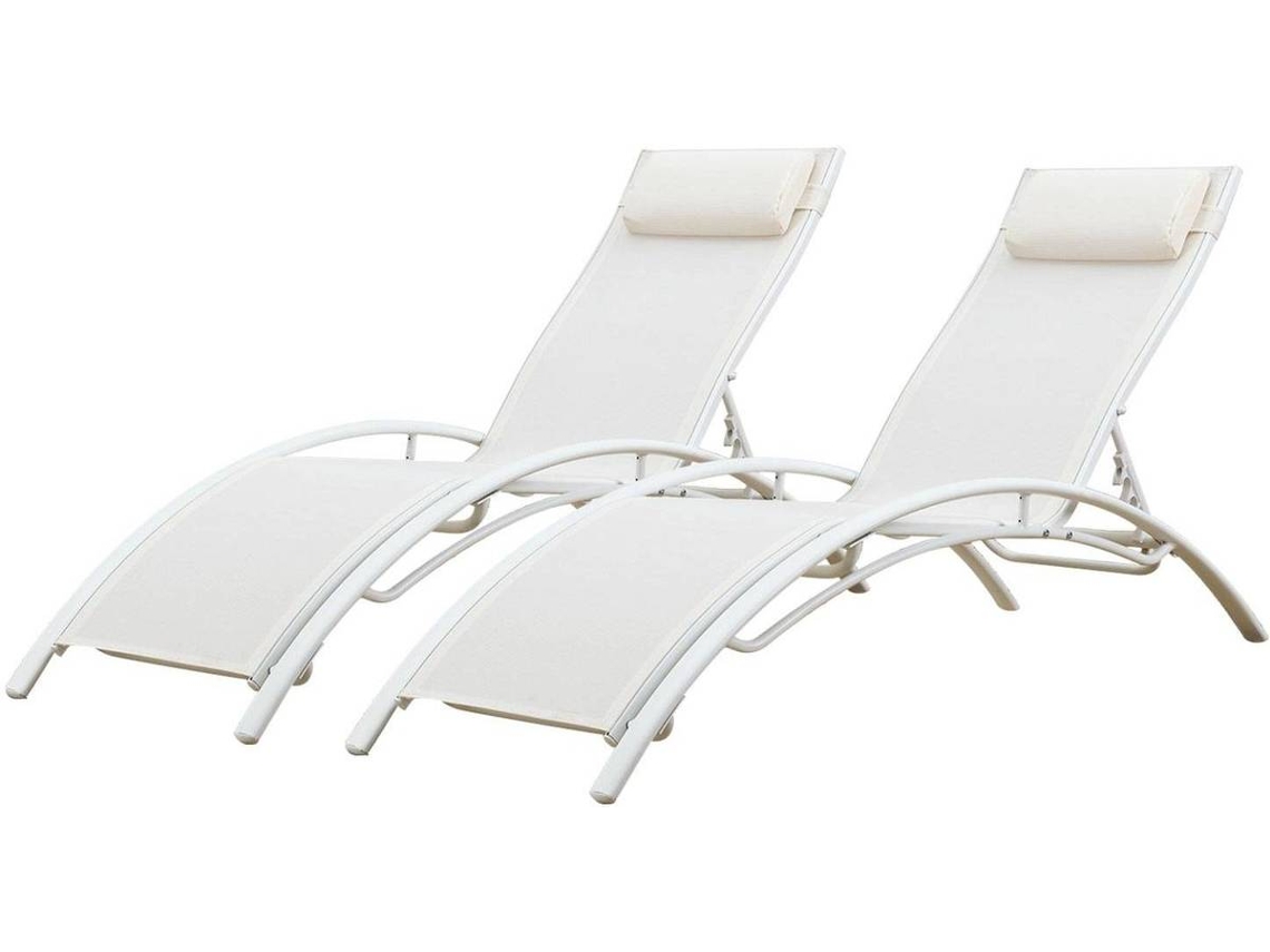 Set de 2 Tumbonas HAPPY GARDEN Galapagos (Blanco)