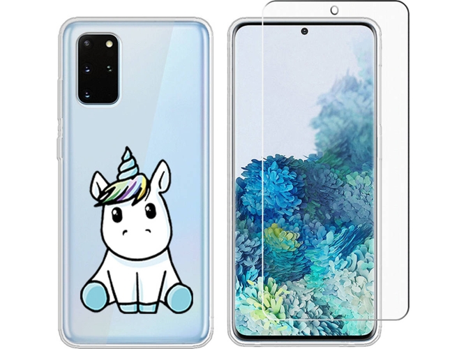 Carcasa y Protector de Pantalla Samsung S20 Plus S GHM+TPU-S-S20Plus-tpu-LF22(LS) Transparente