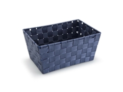 Cesta VERSA Azul Textil 20x15x30 cm