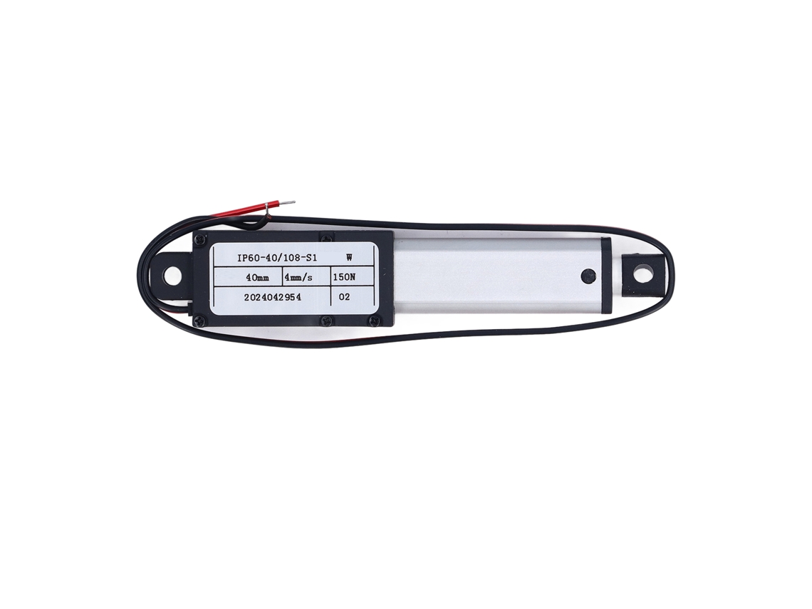 Actuador Linear Elétrico Mini 40mm 150n 4mm/s Alumínio 12v