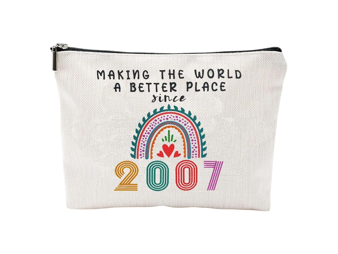 Bolsa De Maquillaje Impermeable Para Mujer, Bolsa De Viaje Para Cosméticos Con Versatilidad De Uso Y Diseño Ligero. Lona De Algodón Con Impresión A Do