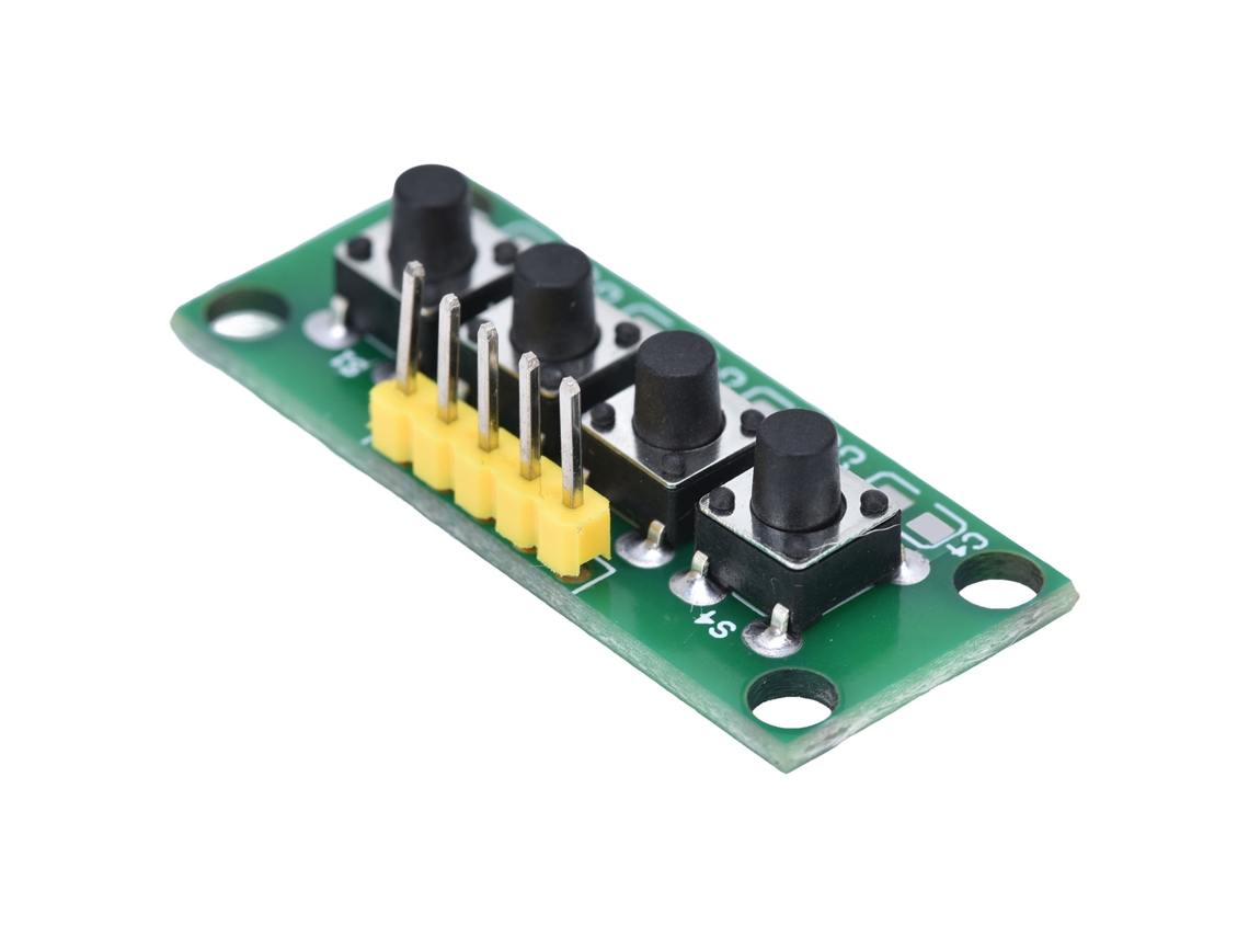 Módulo De Teclado De 4 Pines Con 4 Botones Independientes Para Experimentos Electrónicos