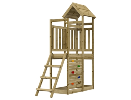 Parque Infantil De Exterior VIDAXL Marrón Madera (52.5x110.5x214 cm)