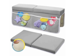 Juego De Almohadillas Para Codos Y Rodillas Para Baño: Espuma Viscoelástica De Neopreno, Antideslizantes, Plegables Y Portátiles, Color Gris