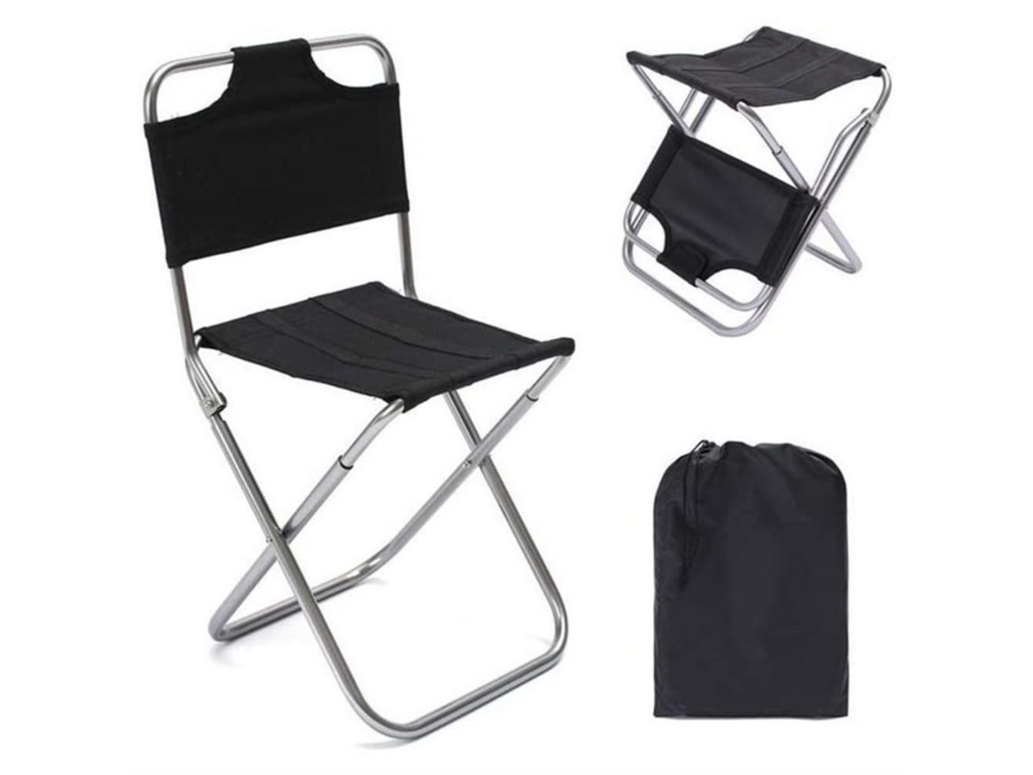 Silla Plegable Portátil Para Camping Con Soporte Lumbar, Ideal Para Pescar, Hacer Senderismo Y Picnics Al Aire Libre.