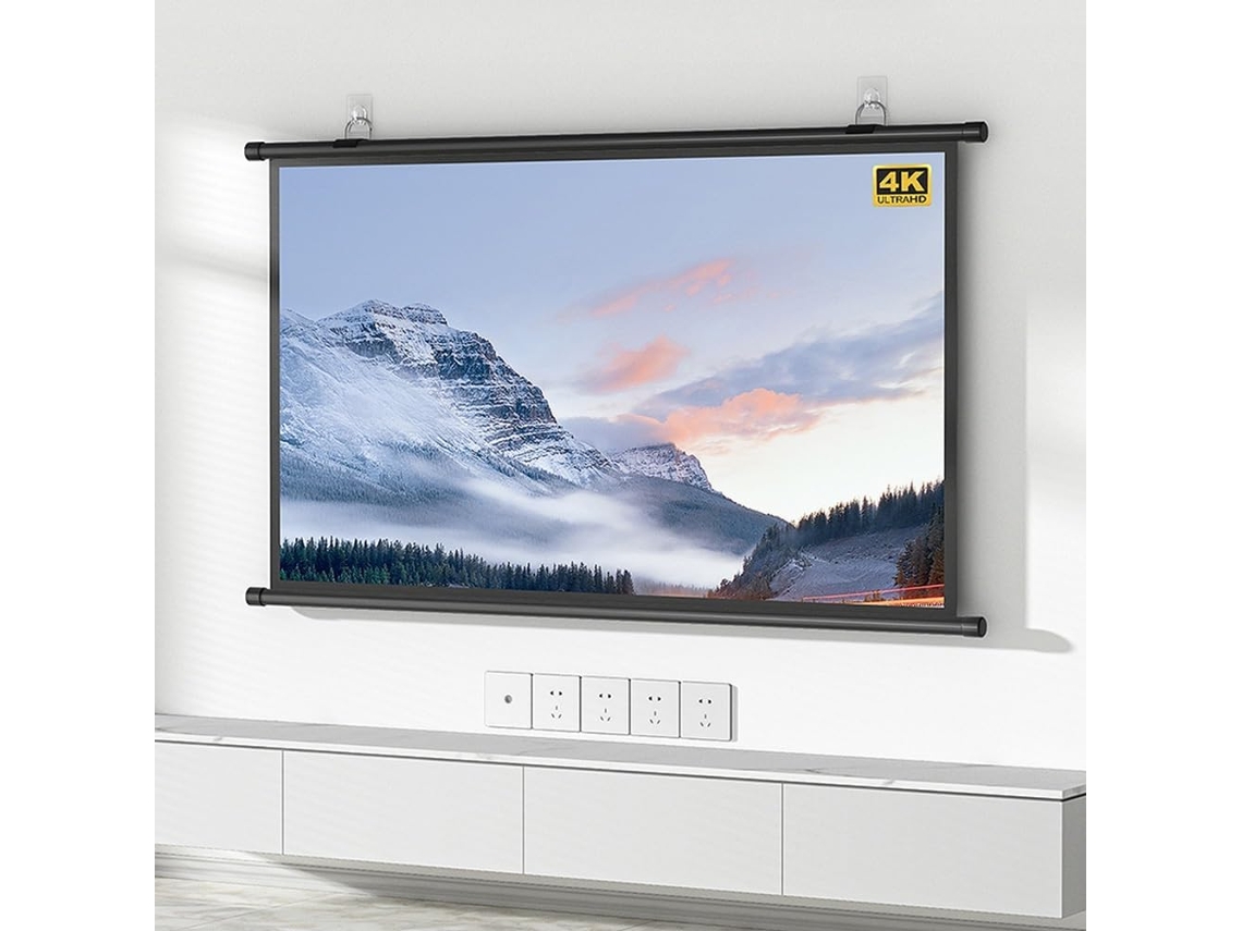 Pantalla de proyección portátil de 30 pulgadas, formato 16:9/4:3, para uso doméstico y en exteriores.