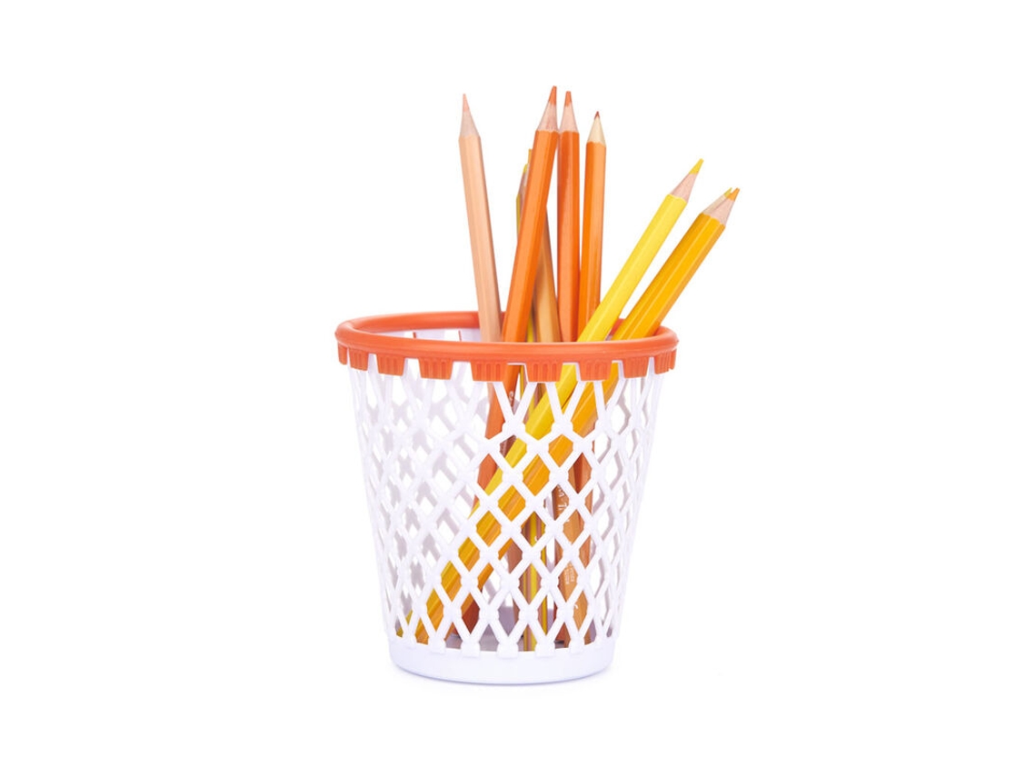 BALVI Portalápices Basket Color Blanco