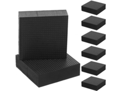 8 Almohadillas Elevadoras De Goma De 50x50x20 Mm, Juego De Cuadrados Mm, Antideslizantes