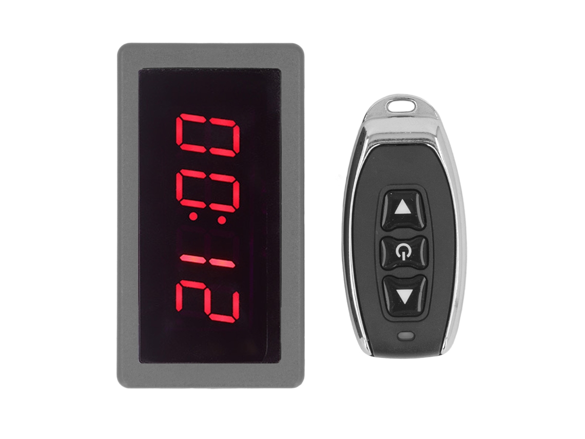 Relé temporizador con control remoto DC6-30V 0-99.99s para luz de motor 10x7x4cm 72g