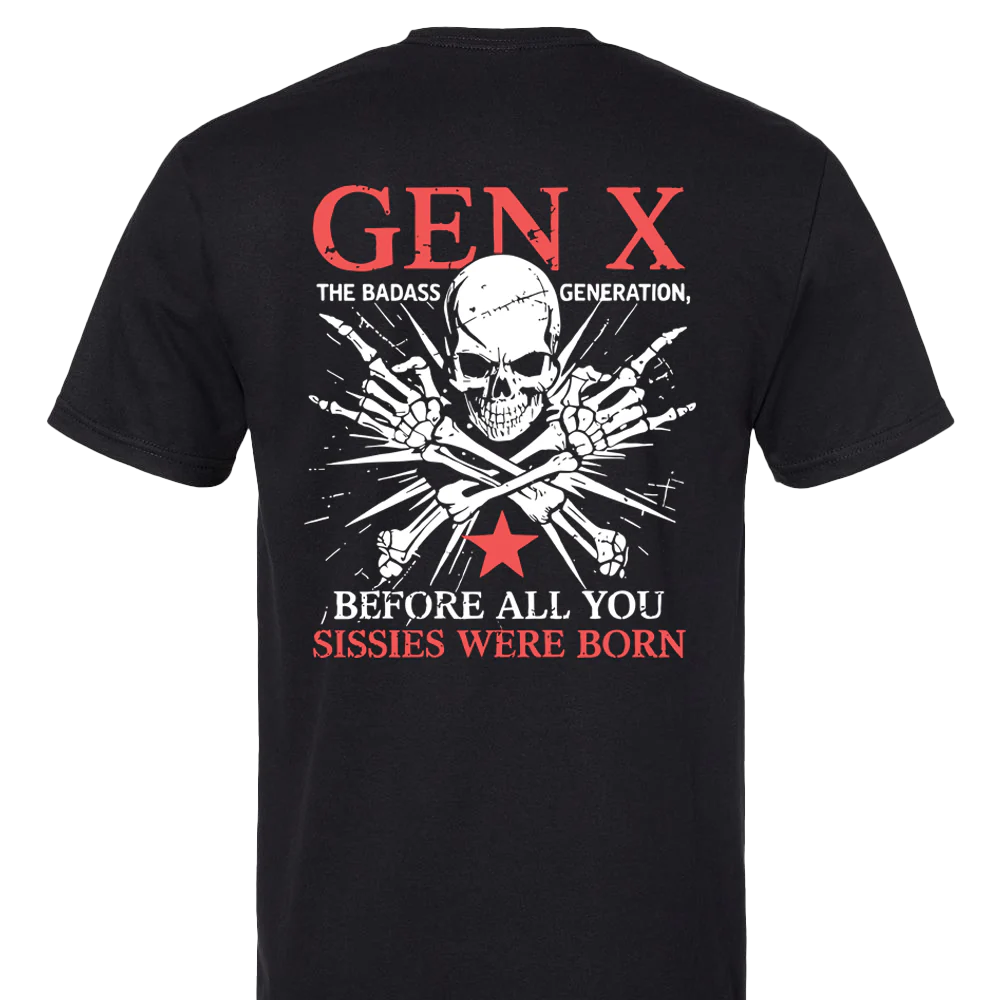 Generation X - The Badass Generation T-shirt Unisex Rockinstone Size:xl