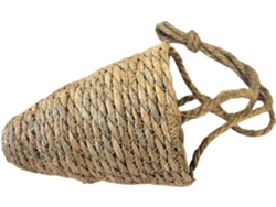 Maceta Colgante De Cuerda Tejida A Mano - Cesta Decorativa De Pared Con Textura De Espadaña