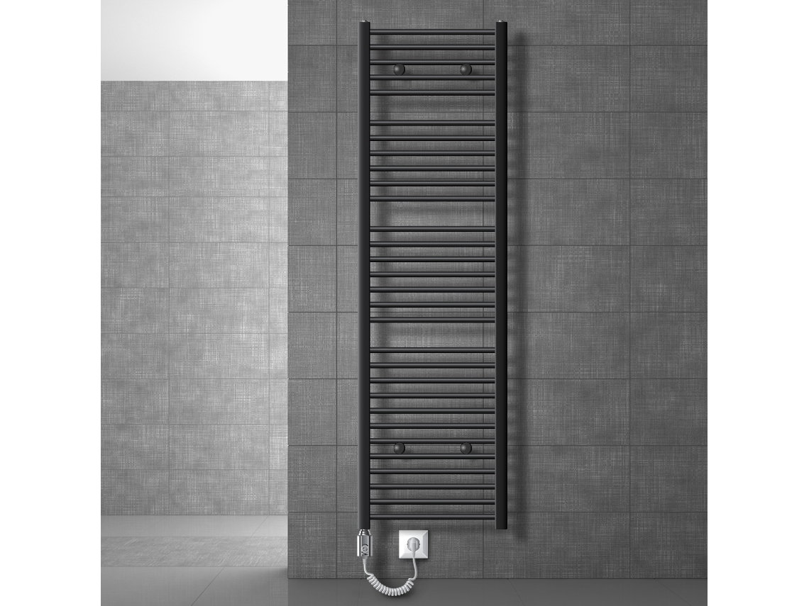 Radiador eléctrico de baño con varilla calefactora 1200W 500x1800 mm Antracita LUXEBATH