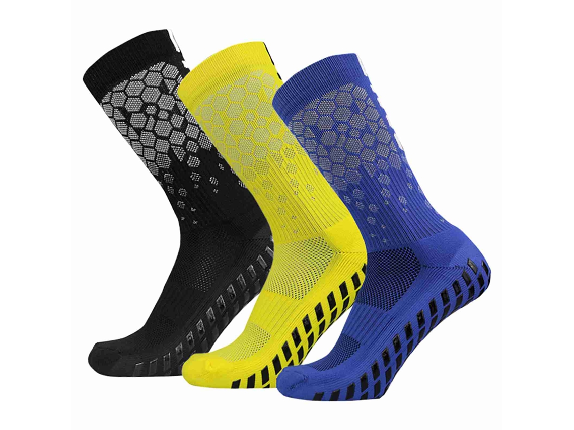 3 Pares Calcetines Deportivos Antideslizantes Con Agarradores Para Fútbol Baloncesto Yoga Running Hombre Mujer