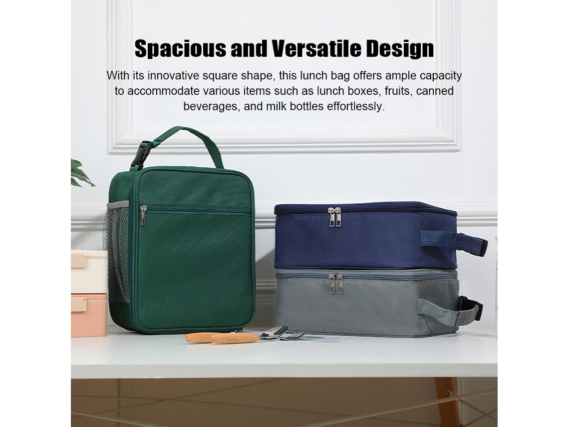 Bolsa De Almuerzo Aislada Para Hombres Y Mujeres, Lonchera Reutilizable, Bolsa Térmica Portátil, Lonchera Impermeable De Gran Capacidad Con Asa Para