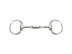 Bocado De Carrillera Para Caballos, De Acero Inoxidable, Con Junta Tórica Anti-mordida, 125 Mm, Para Explotaciones Equinas.