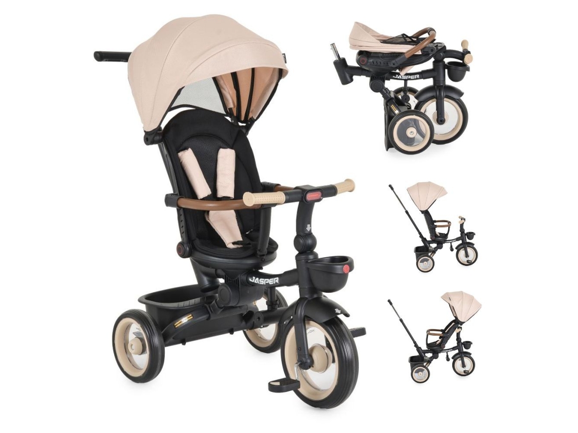 Triciclo Plegable Jasper De Byox – Desde 10 Meses Hasta 25 Kg - Beige
