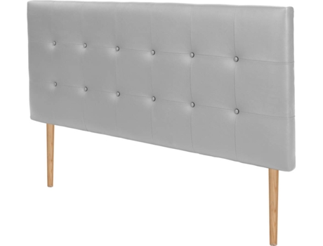 Cabecero DHOME Acolchado (Plateado - Tela y Polipiel - 105 x 8 x 115 cm)